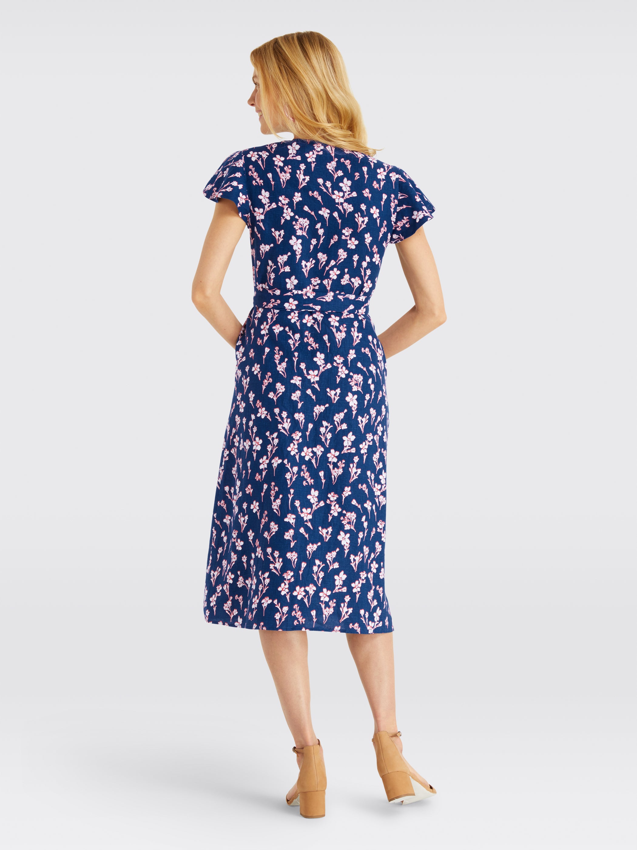 Floral Linen Wrap Dress – Draper James